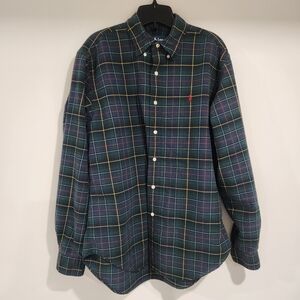 Vintage 90s Ralph Lauren Tartan Plaid Classic Fit Button Down Shirt